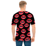 Women's Lips Pattern Print Men's T-Shirt