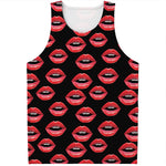 Women's Lips Pattern Print Men's Tank Top