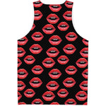 Women's Lips Pattern Print Men's Tank Top
