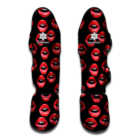 Women's Lips Pattern Print Muay Thai Shin Guard