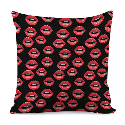 Women's Lips Pattern Print Pillow Cover