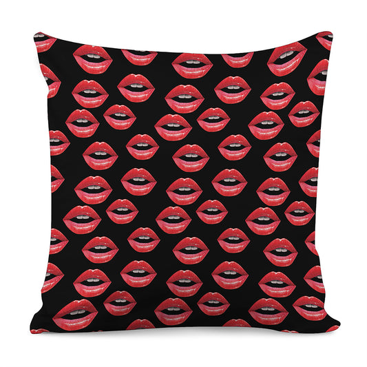 Women's Lips Pattern Print Pillow Cover
