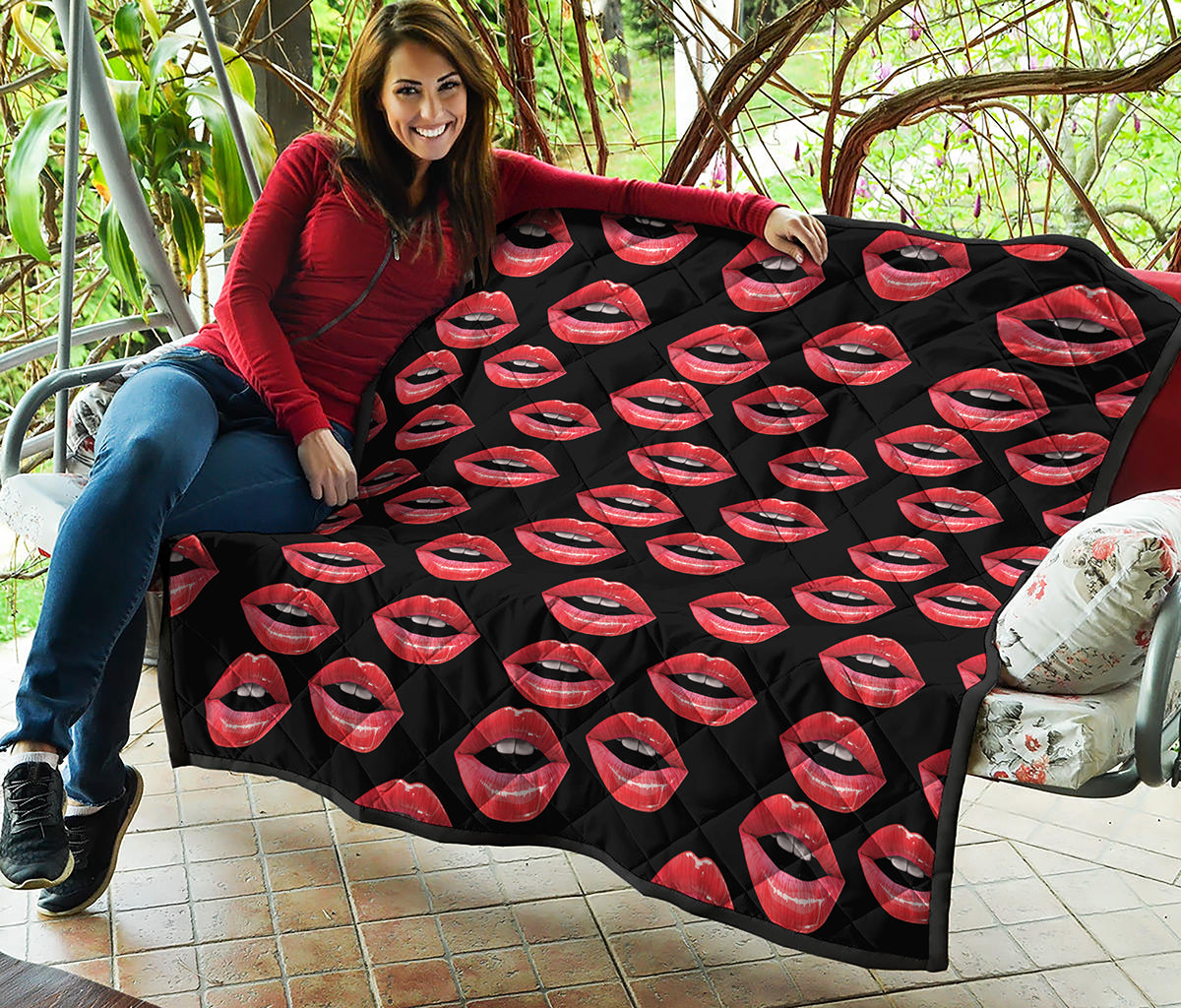 Women's Lips Pattern Print Quilt