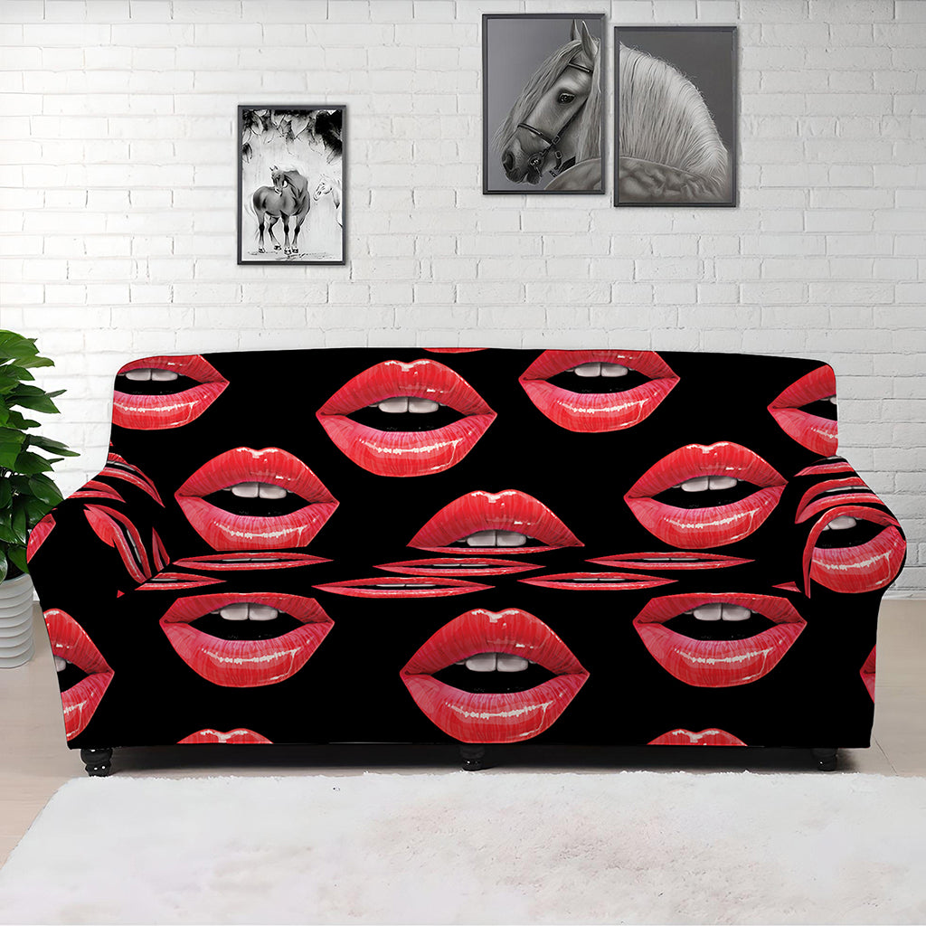 Women's Lips Pattern Print Sofa Cover