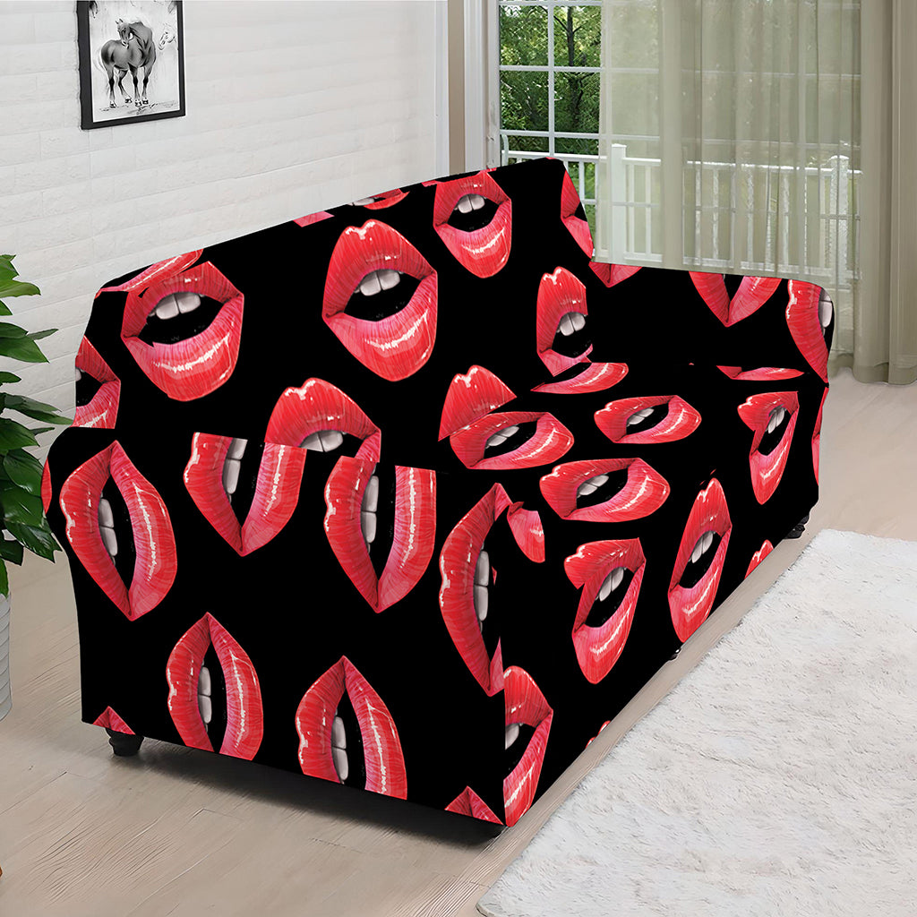 Women's Lips Pattern Print Sofa Cover
