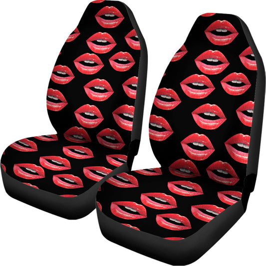 Women's Lips Pattern Print Universal Fit Car Seat Covers