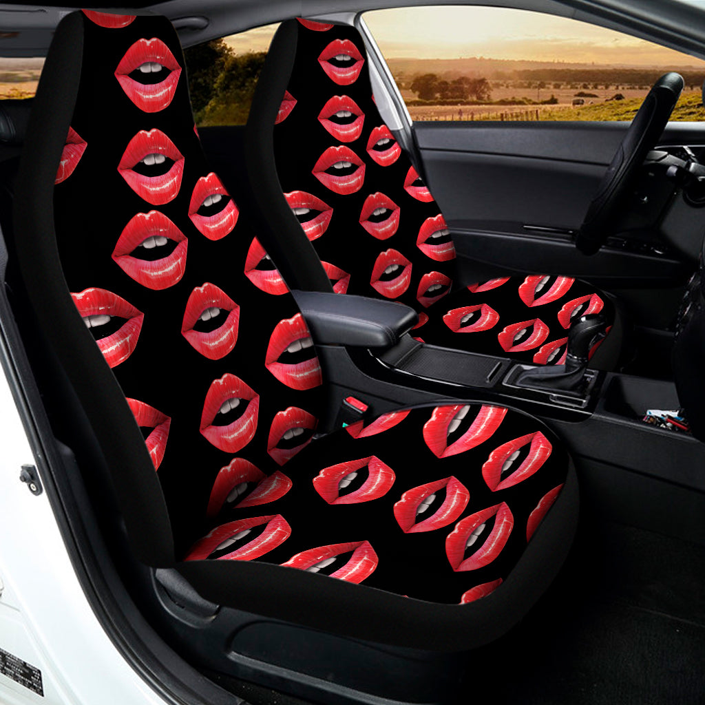Women's Lips Pattern Print Universal Fit Car Seat Covers