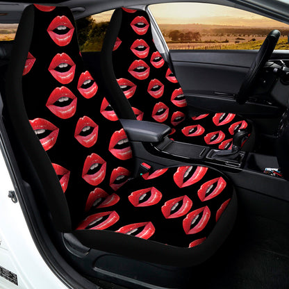 Women's Lips Pattern Print Universal Fit Car Seat Covers