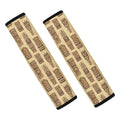 Wooden Tiki Pattern Print Car Seat Belt Covers