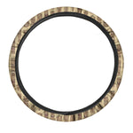 Wooden Tiki Pattern Print Car Steering Wheel Cover