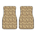 Wooden Tiki Pattern Print Front Car Floor Mats