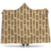 Wooden Tiki Pattern Print Hooded Blanket