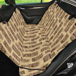 Wooden Tiki Pattern Print Pet Car Back Seat Cover