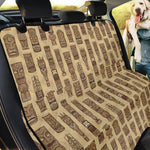 Wooden Tiki Pattern Print Pet Car Back Seat Cover