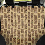 Wooden Tiki Pattern Print Pet Car Back Seat Cover