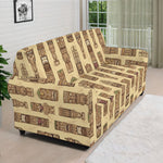 Wooden Tiki Pattern Print Sofa Cover