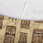 Wooden Tiki Pattern Print Sofa Cover