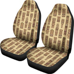 Wooden Tiki Pattern Print Universal Fit Car Seat Covers