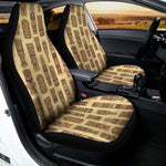 Wooden Tiki Pattern Print Universal Fit Car Seat Covers