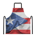 Wrinkled Puerto Rican Flag Print Apron