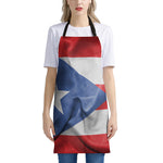 Wrinkled Puerto Rican Flag Print Apron