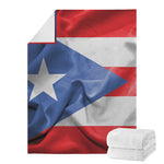 Wrinkled Puerto Rican Flag Print Blanket