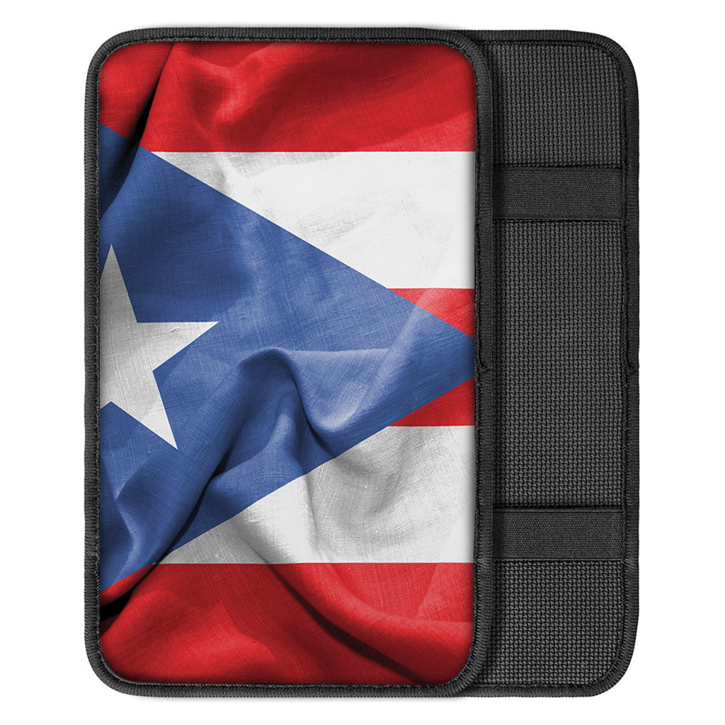 Wrinkled Puerto Rican Flag Print Car Center Console Cover