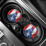 Wrinkled Puerto Rican Flag Print Car Coasters