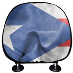 Wrinkled Puerto Rican Flag Print Car Headrest Covers