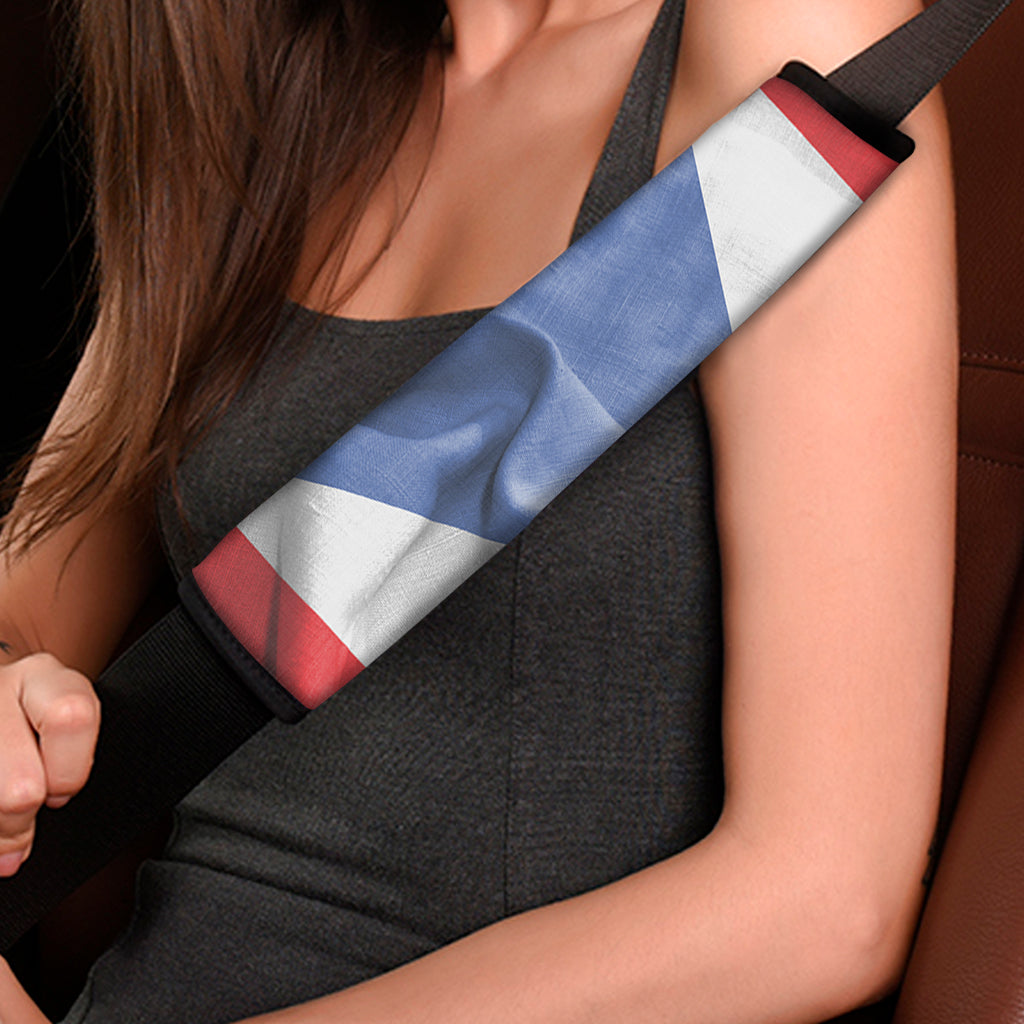 Wrinkled Puerto Rican Flag Print Car Seat Belt Covers