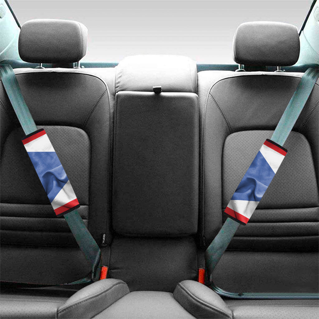 Wrinkled Puerto Rican Flag Print Car Seat Belt Covers