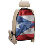 Wrinkled Puerto Rican Flag Print Car Seat Organizers