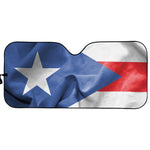 Wrinkled Puerto Rican Flag Print Car Sun Shade