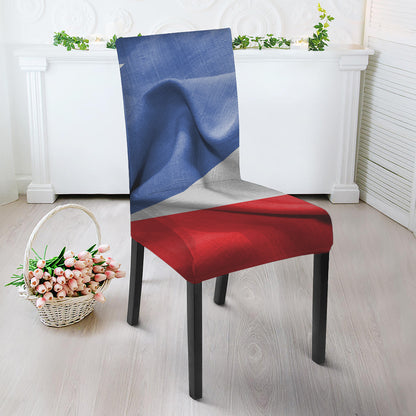 Wrinkled Puerto Rican Flag Print Dining Chair Slipcover