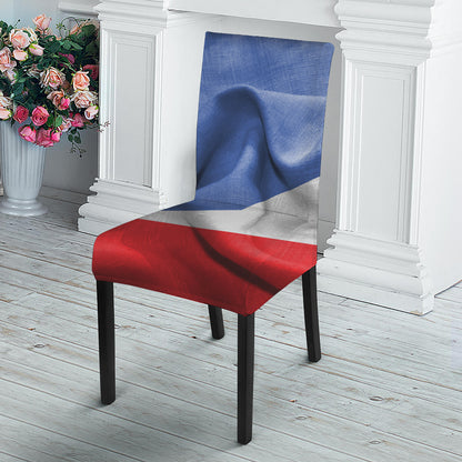 Wrinkled Puerto Rican Flag Print Dining Chair Slipcover