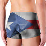 Wrinkled Puerto Rican Flag Print Men's Boxer Briefs