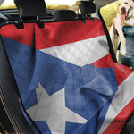 Wrinkled Puerto Rican Flag Print Pet Car Back Seat Cover