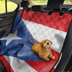 Wrinkled Puerto Rican Flag Print Pet Car Back Seat Cover