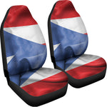 Wrinkled Puerto Rican Flag Print Universal Fit Car Seat Covers