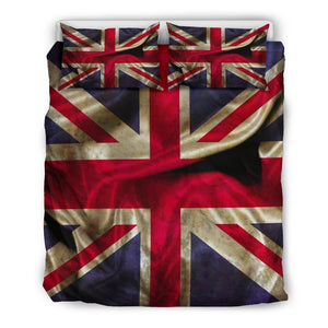 Wrinkled Union Jack British Flag Print Duvet Cover Bedding Set GearFrost