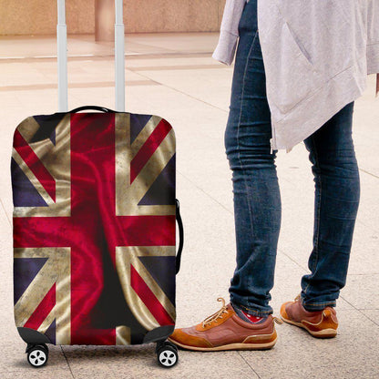 Wrinkled Union Jack British Flag Print Luggage Cover GearFrost