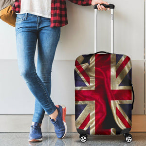 Wrinkled Union Jack British Flag Print Luggage Cover GearFrost