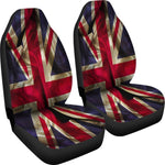 Wrinkled Union Jack British Flag Print Universal Fit Car Seat Covers GearFrost