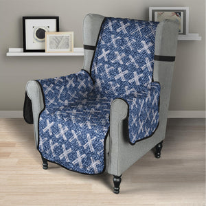 X Cross Denim Jeans Pattern Print Armchair Protector