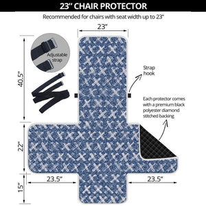 X Cross Denim Jeans Pattern Print Armchair Protector