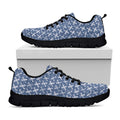 X Cross Denim Jeans Pattern Print Black Running Shoes