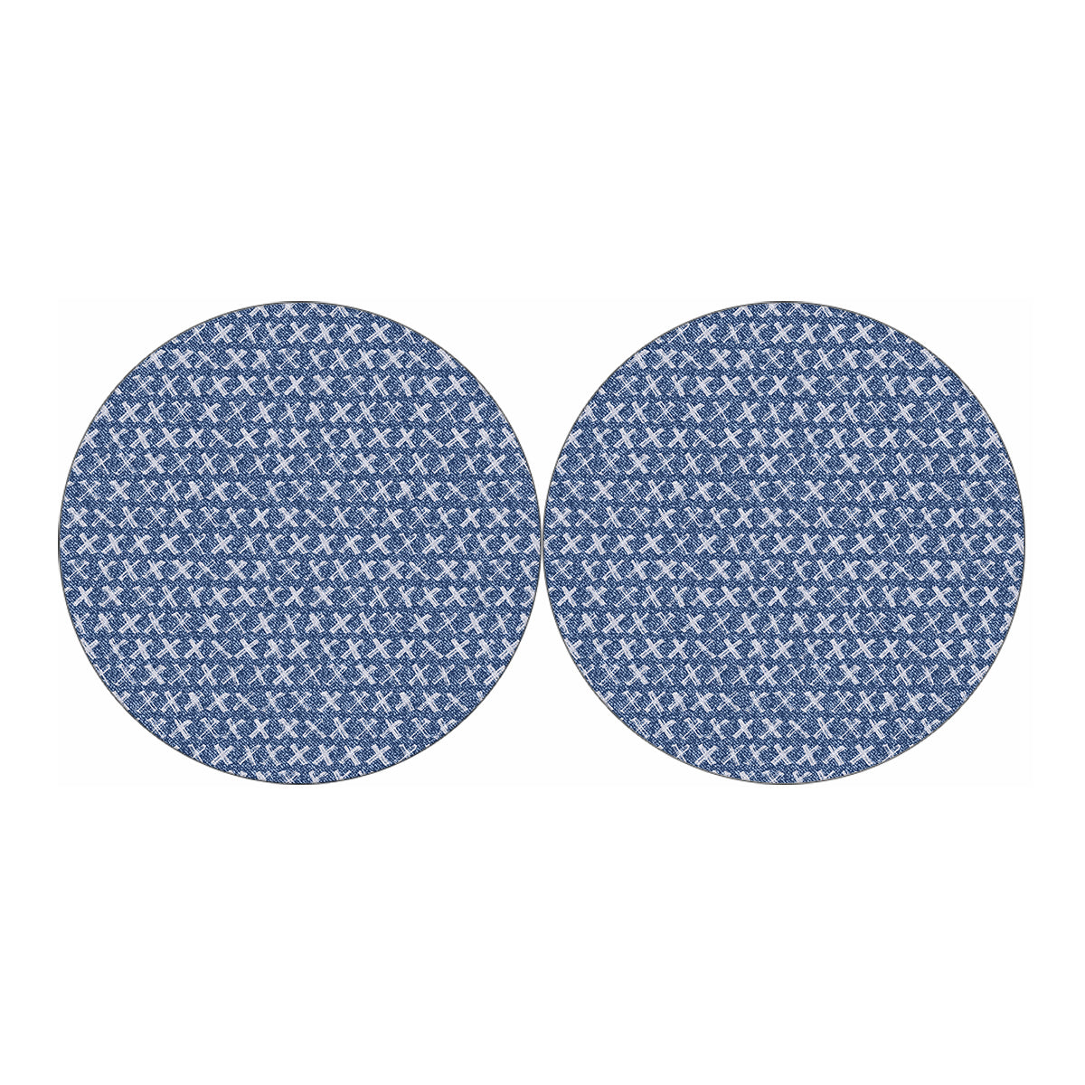 X Cross Denim Jeans Pattern Print Car Coasters