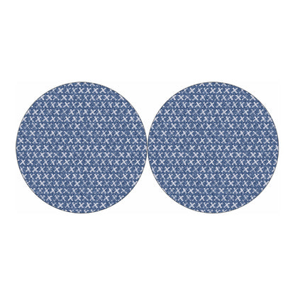 X Cross Denim Jeans Pattern Print Car Coasters