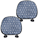 X Cross Denim Jeans Pattern Print Car Headrest Covers