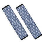 X Cross Denim Jeans Pattern Print Car Seat Belt Covers